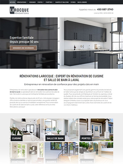 Site Web de Rénovations Larocque