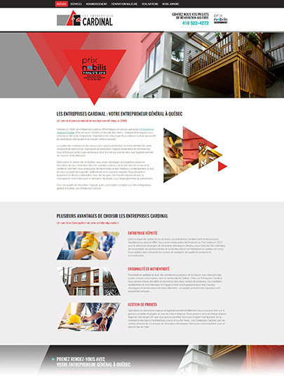 Site Web des Entreprises Cardinal