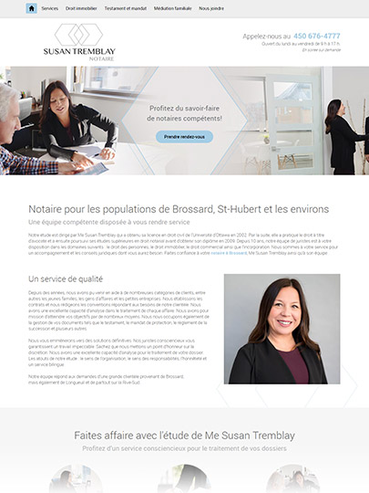 Site Web de Susan Tremblay Notaire